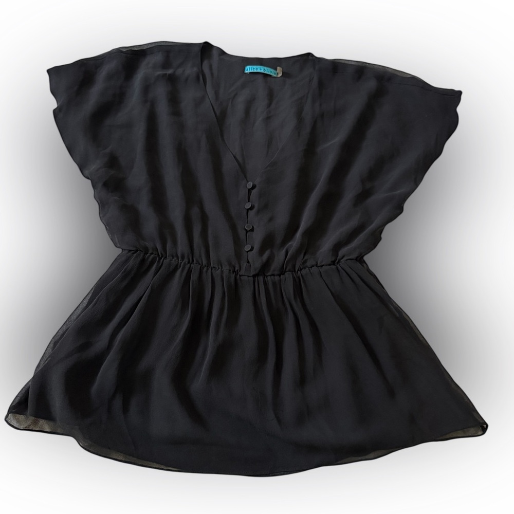 Alice + Olivia Black Top- Size Large